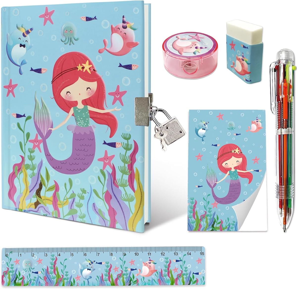 Mermaid Diary with Lock Set