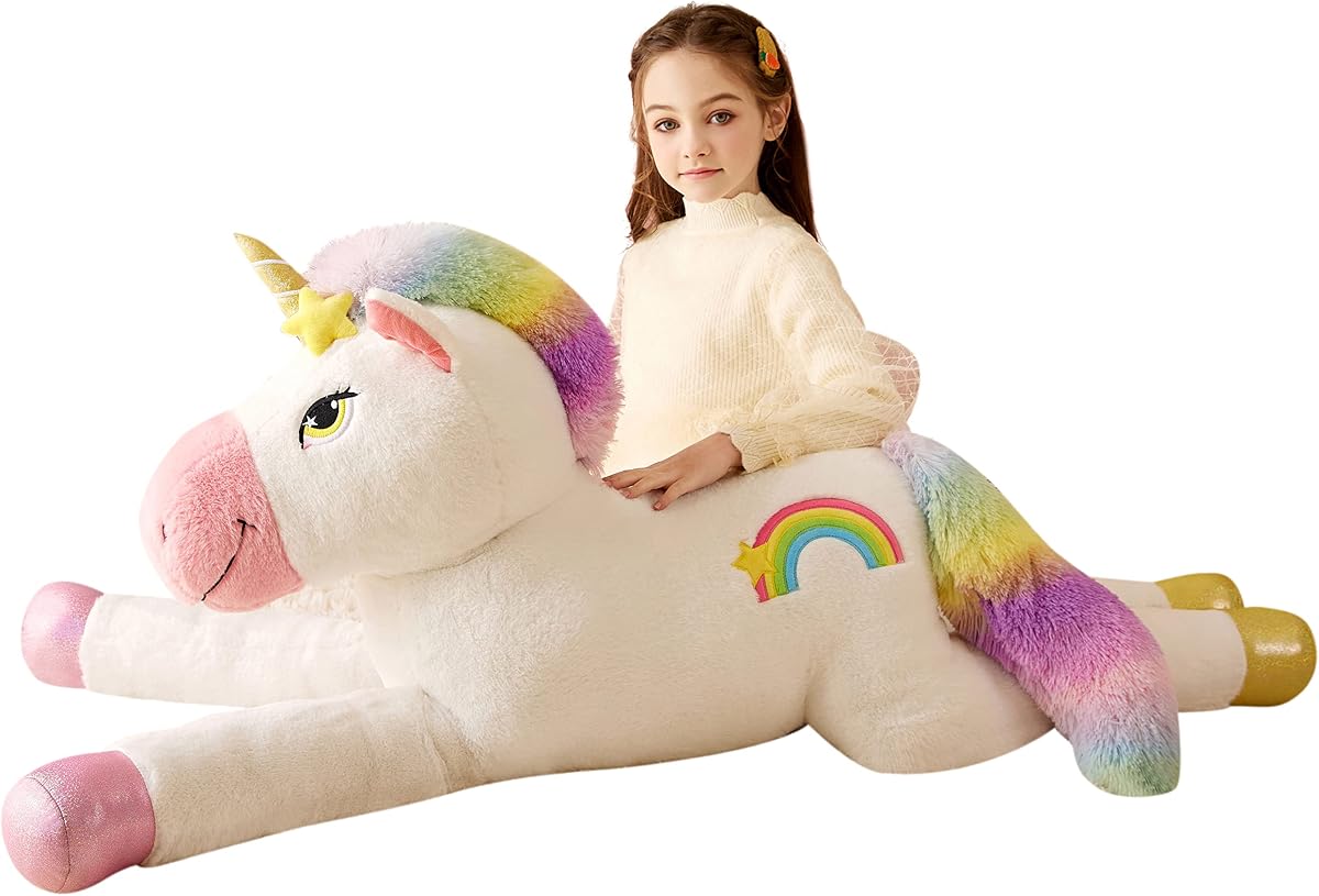 Jumbo Unicorn Plush 51\"