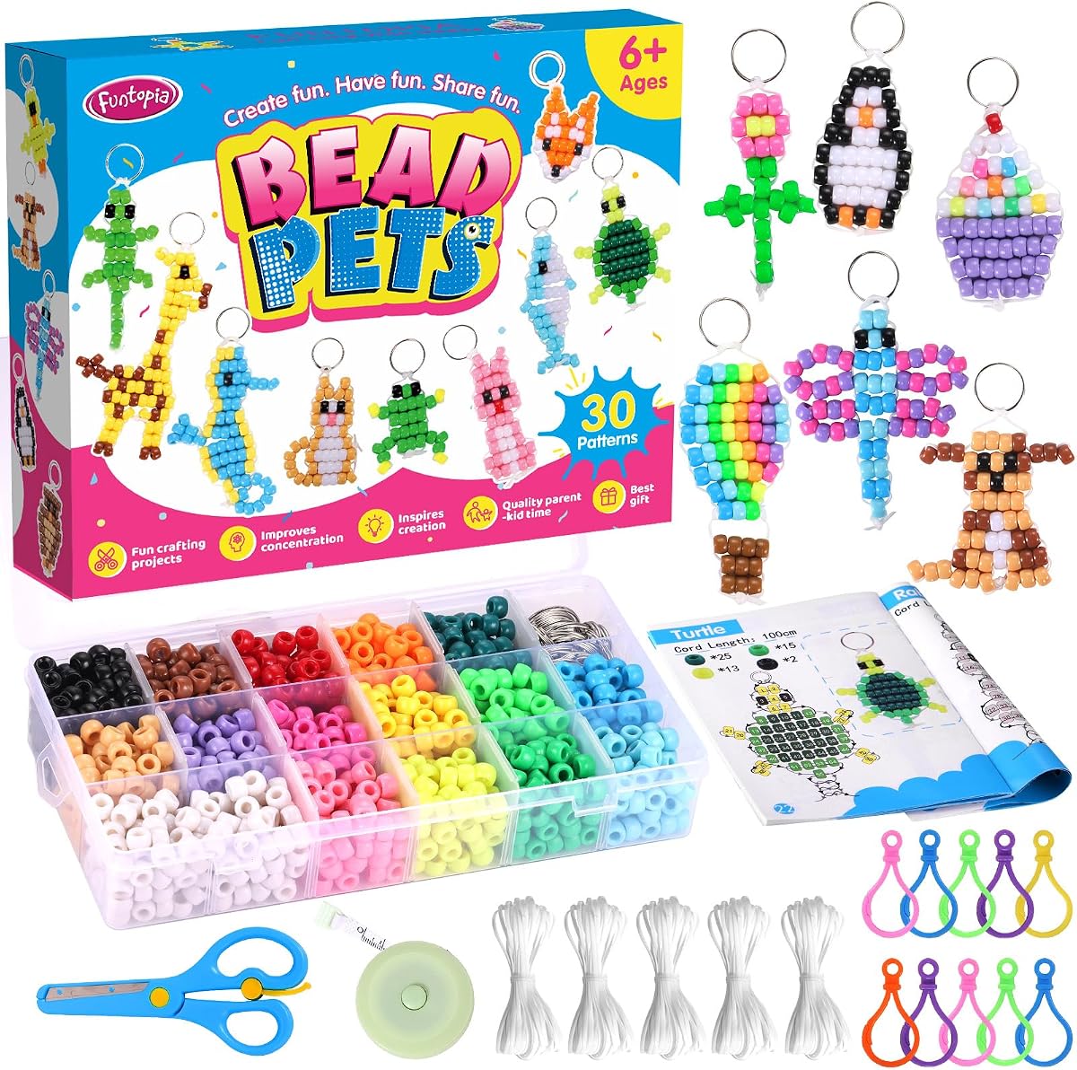 Pony Bead Keychain Kit