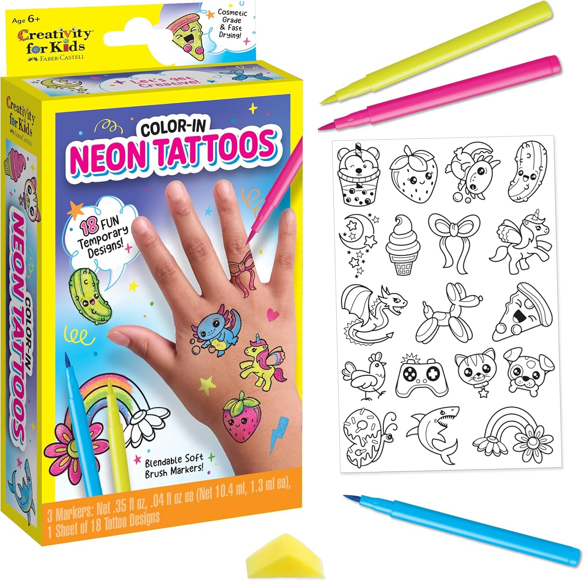Color-In Neon Tattoo Kit