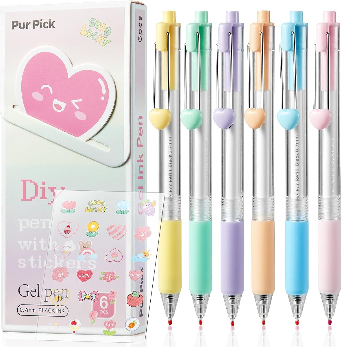 Cute Gel Pens 6-Pack